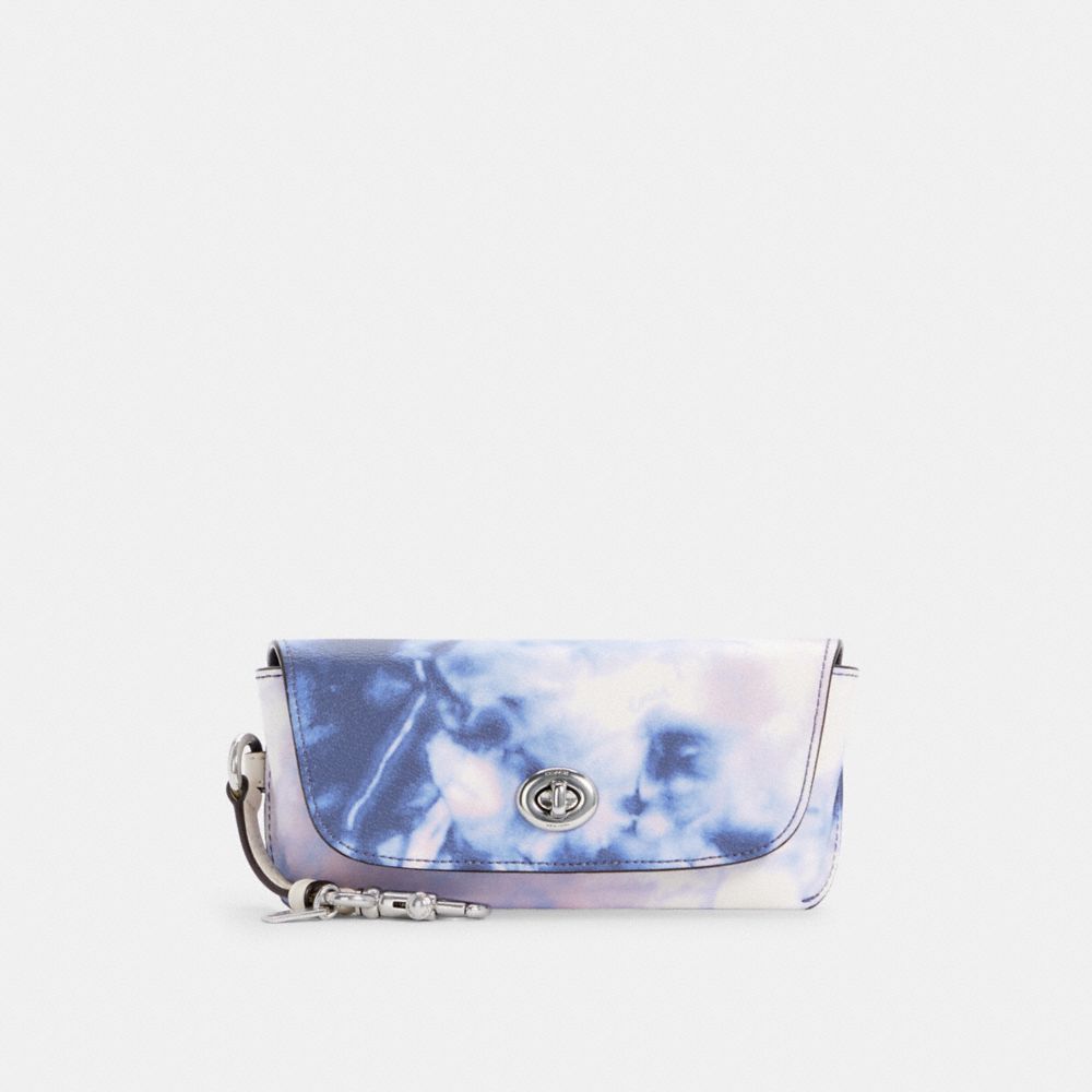 SUNGLASS CASE WITH TIE DYE PRINT - SV/PURPLE/PINK MULTI - COACH C4321