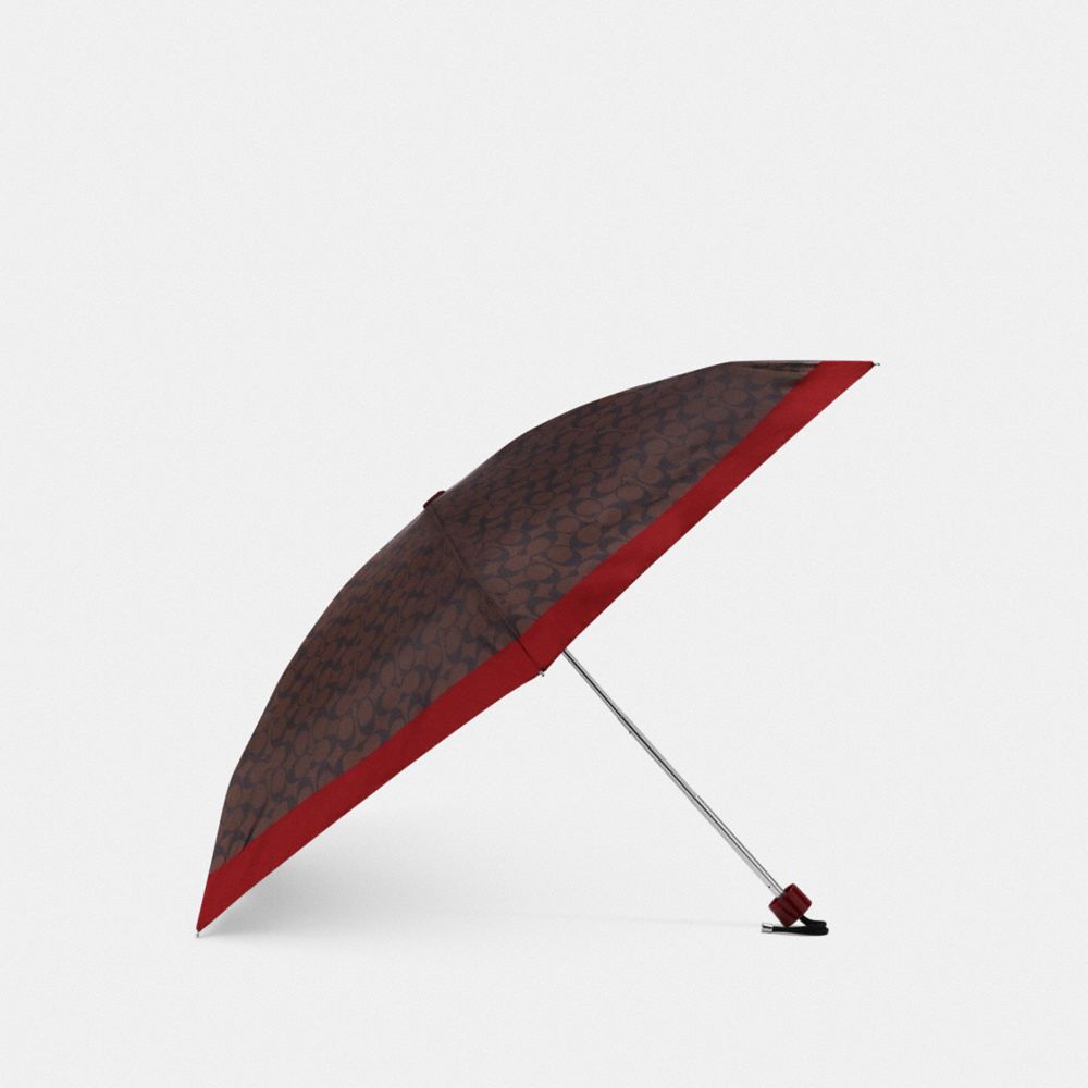 COACH C4322 Uv Protection Signature Mini Umbrella CHESTNUT 1941 RED