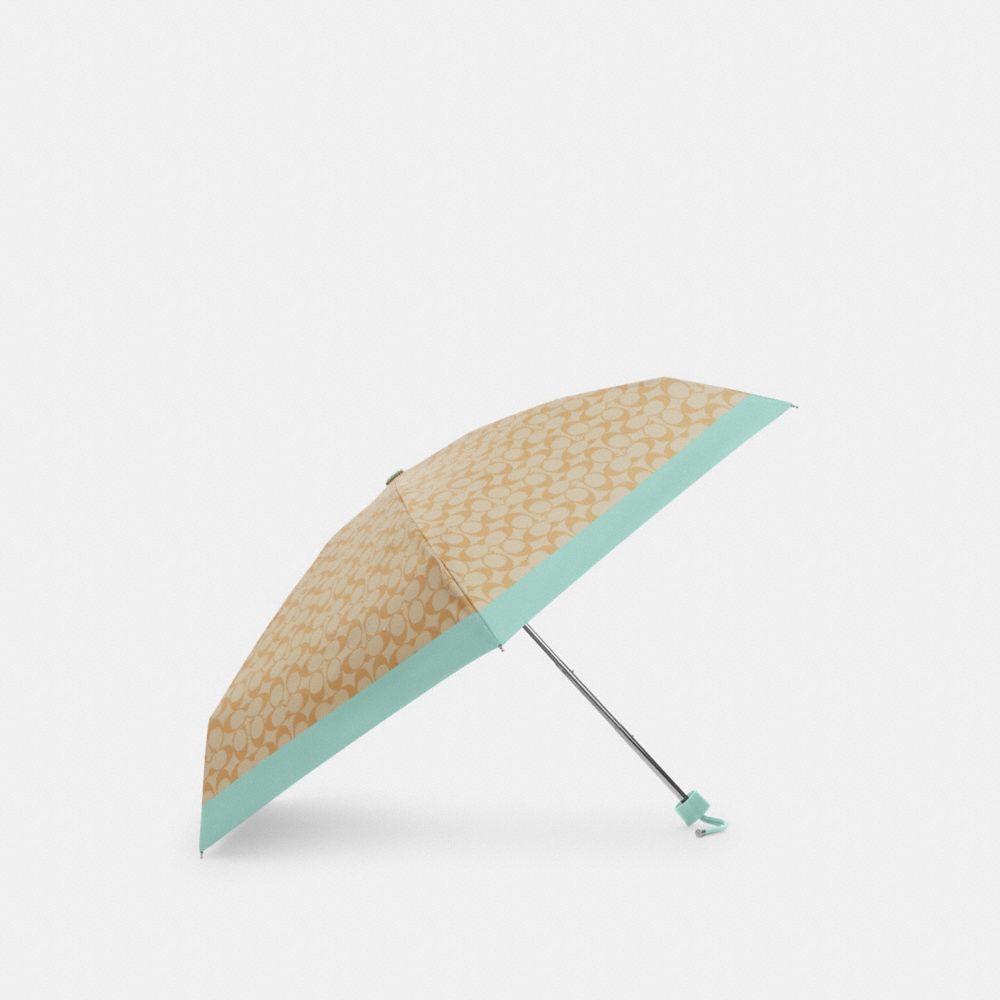 COACH C4322 Uv Protection Signature Mini Umbrella SV/FADED BLUE