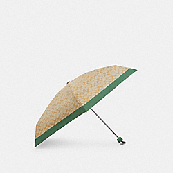 COACH C4322 Uv Protection Signature Mini Umbrella SILVER/LIGHT KHAKI/SOFT GREEN