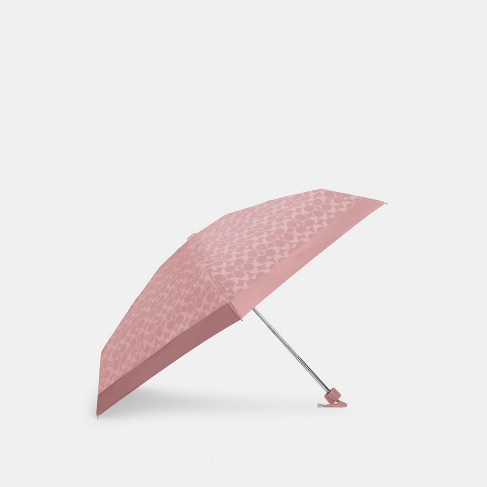 Uv Protection Signature Mini Umbrella - C4322 - Silver/Powder Pink