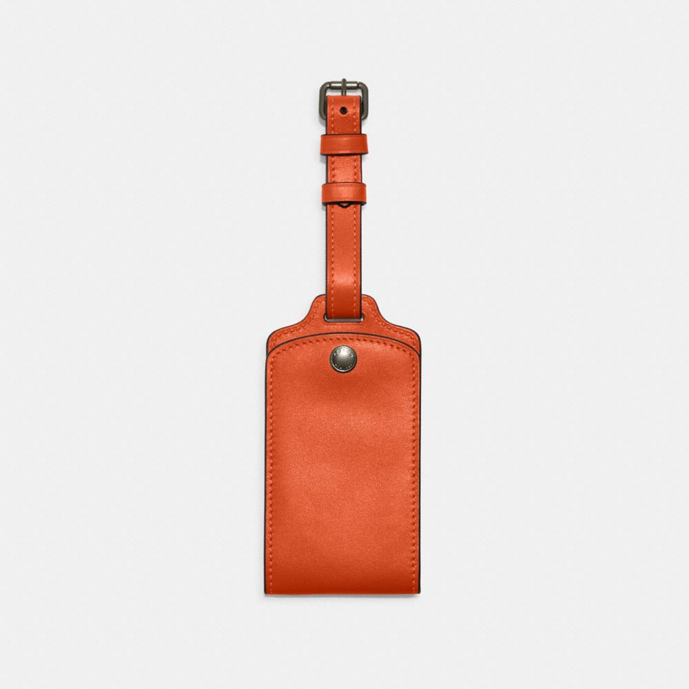 Luggage Tag - C4330 - Gunmetal/Bright Orange