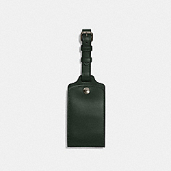 COACH C4330 Luggage Tag GUNMETAL/AMAZON GREEN