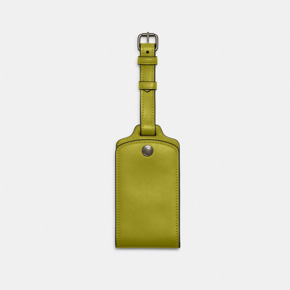 Luggage Tag - C4330 - Black Antique Nickel/Chartreuse