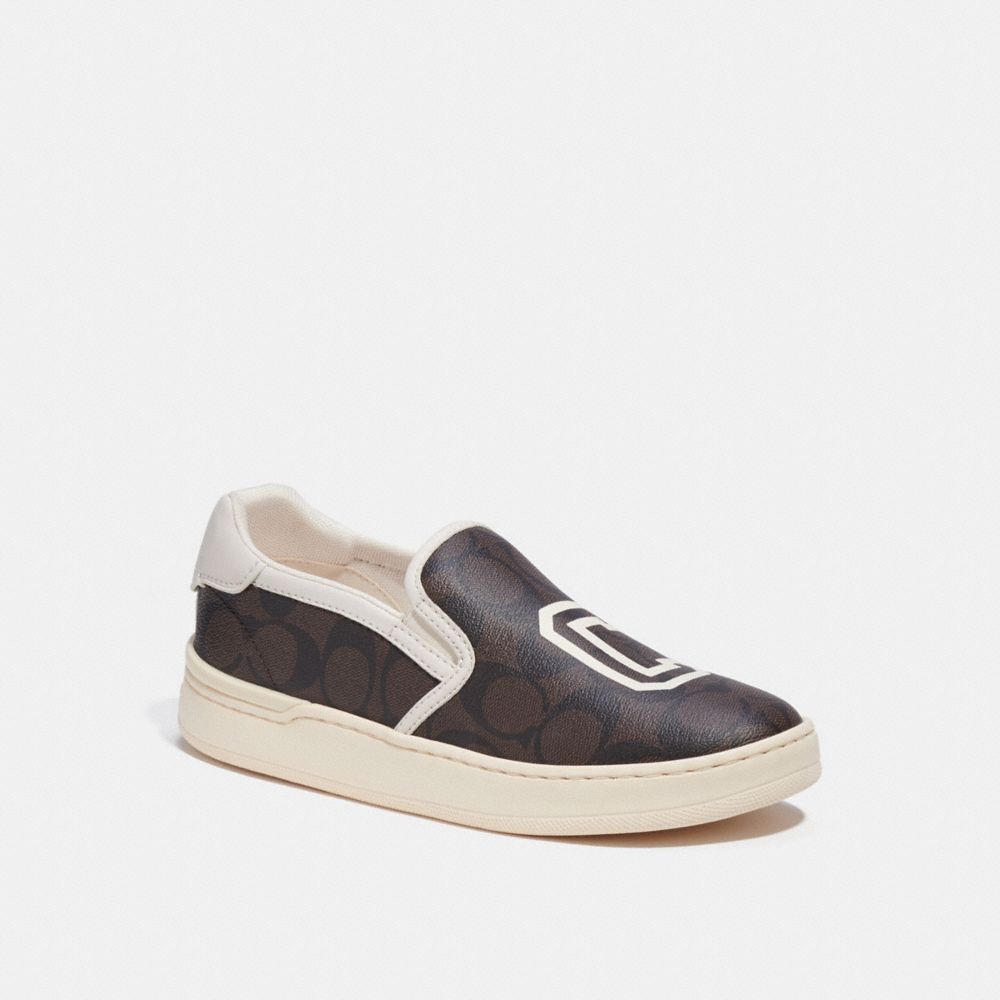 COACH C4392 Wells Slip On Sneaker Mahogany/Chalk