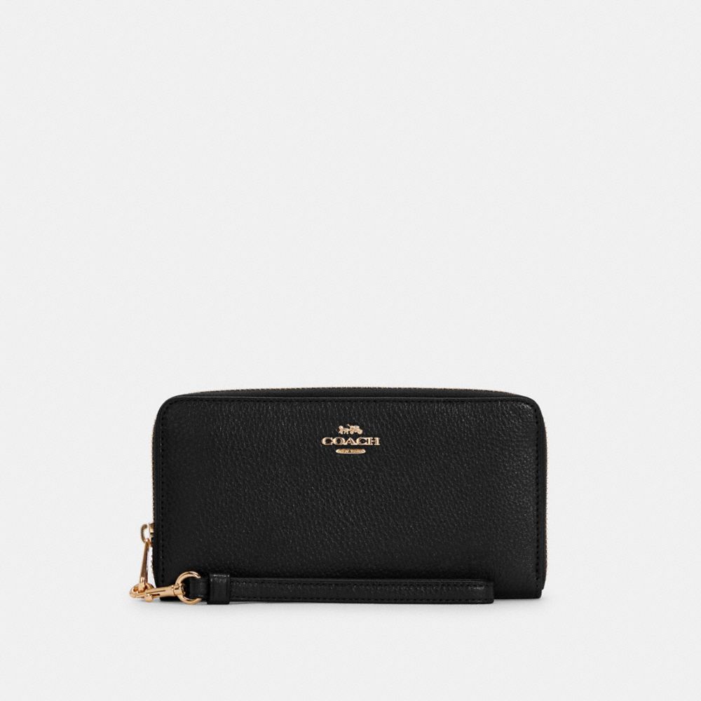 LONG ZIP AROUND WALLET - C4451 - IM/BLACK