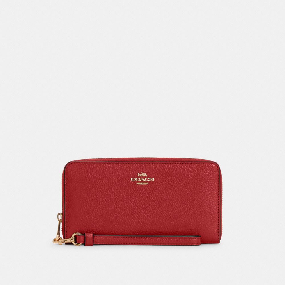 COACH C4451 Long Zip Around Wallet IM/1941 RED