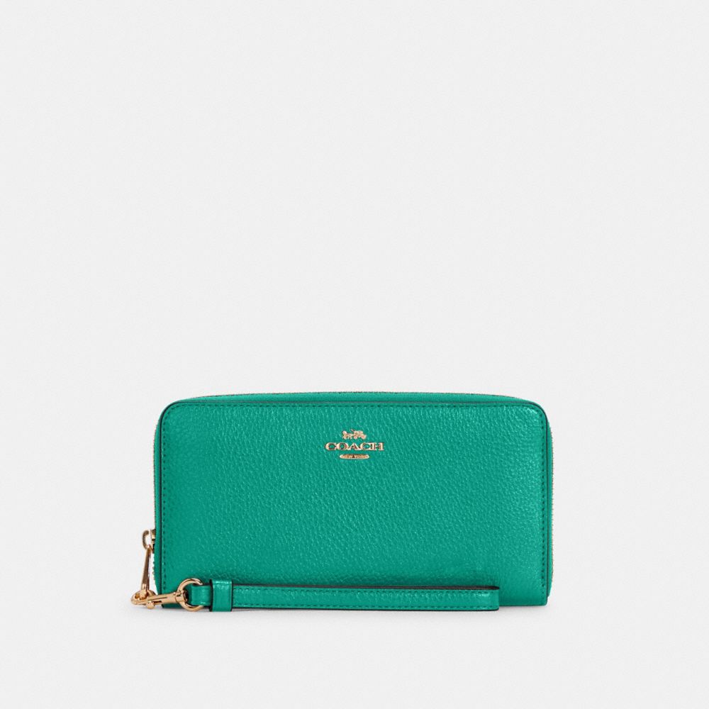 LONG ZIP AROUND WALLET - C4451 - IM/GREEN