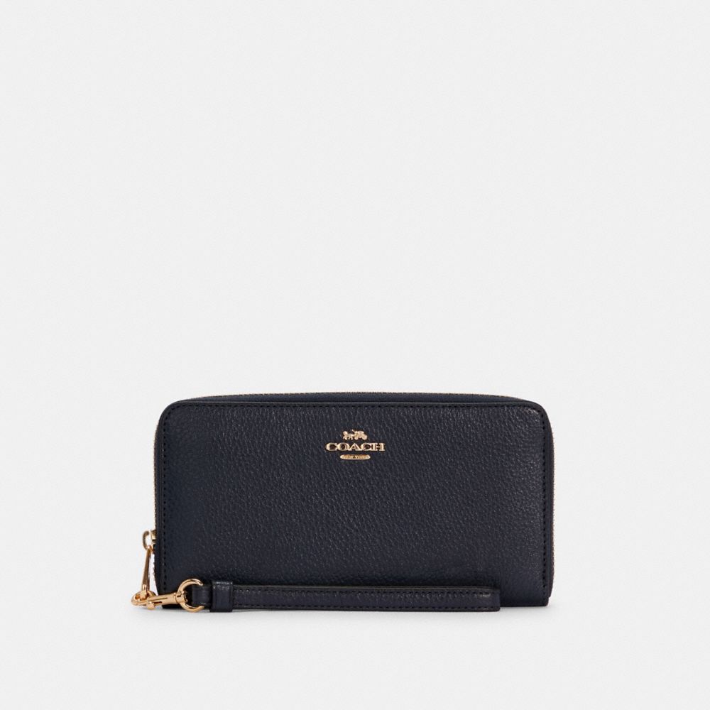 COACH C4451 Long Zip Around Wallet IM/MIDNIGHT