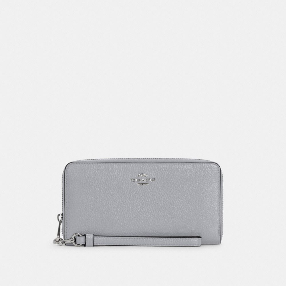 COACH C4451 LONG ZIP AROUND WALLET SV/GRANITE