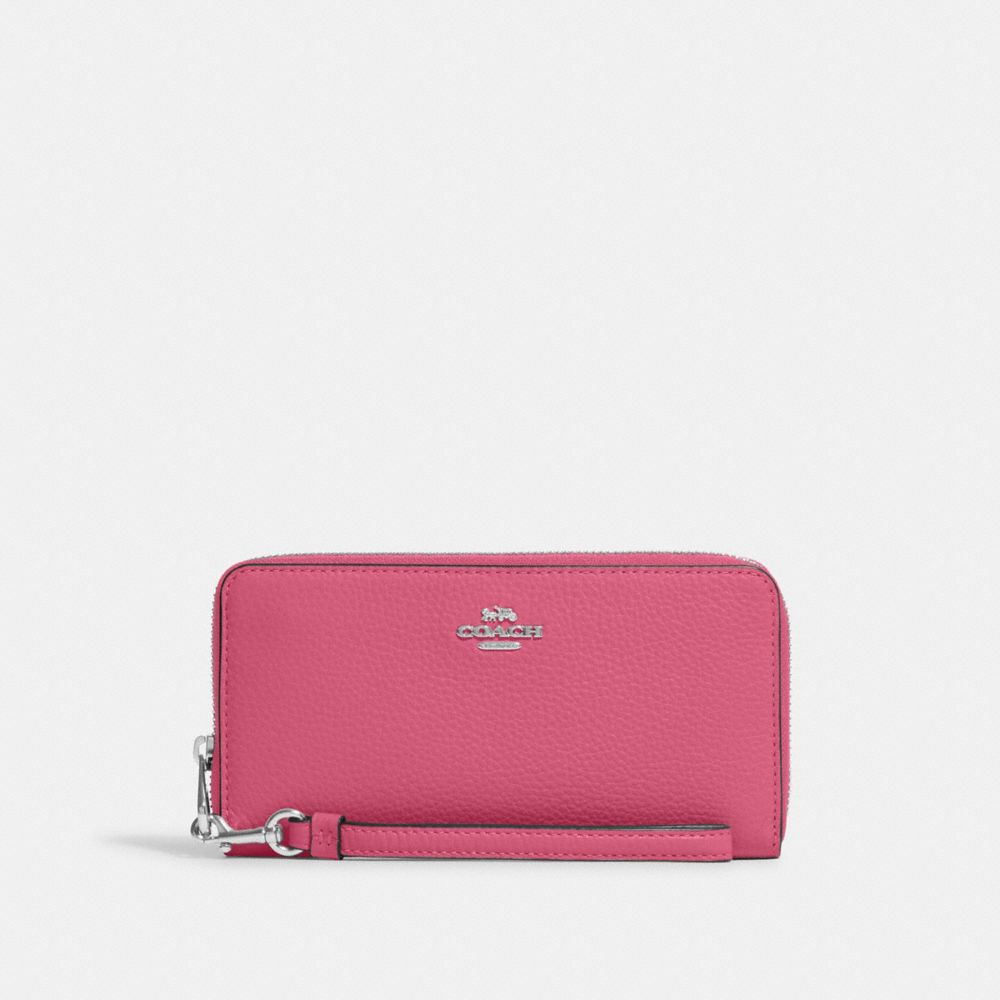 Long Zip Around Wallet - C4451 - Silver/Petunia