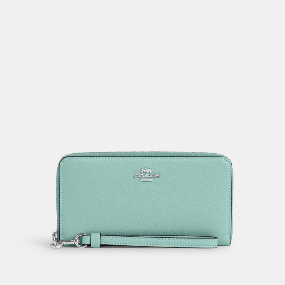 Long Zip Around Wallet - C4451 - Sv/Faded Blue