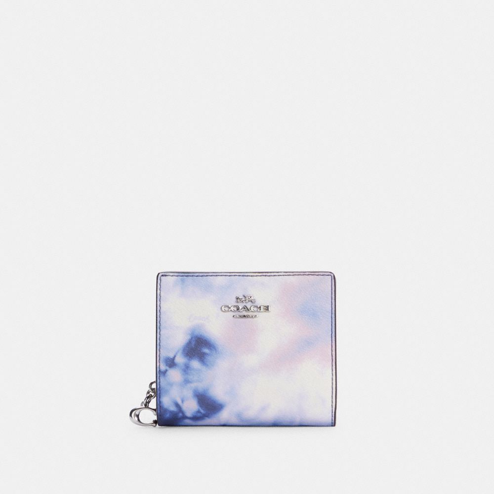 SNAP WALLET WITH TIE DYE PRINT - C4532 - SV/PURPLE/PINK MULTI