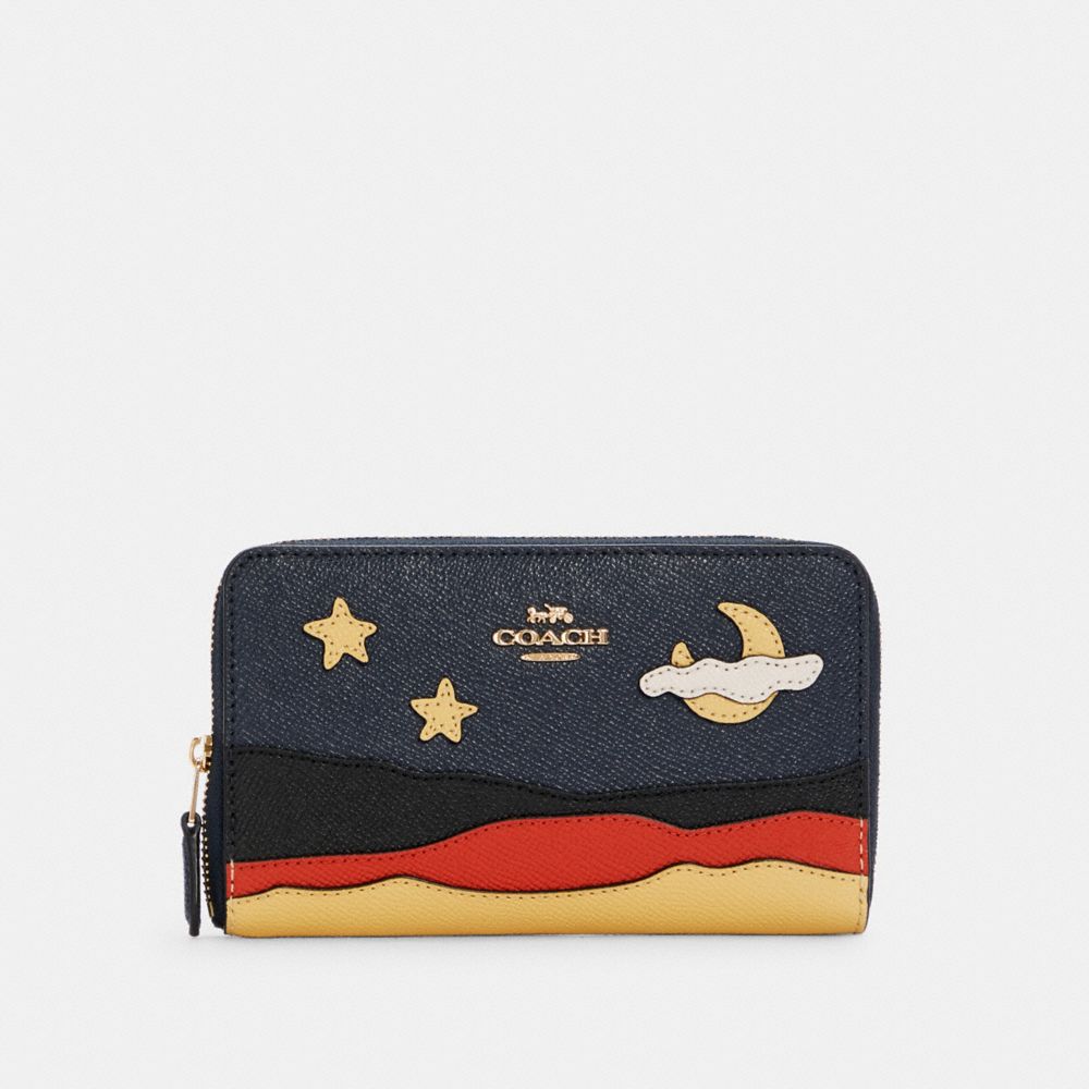 MEDIUM ID ZIP WALLET WITH NIGHT DESERT POSTCARD - IM/MIDNIGHT - COACH C4533