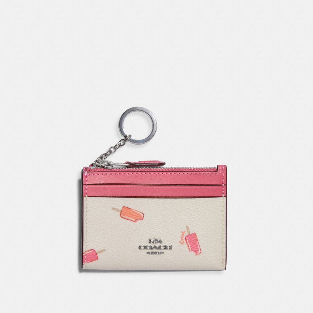 COACH C4550 - MINI SKINNY ID CASE WITH POPSICLE PRINT SV/CHALK MULTI