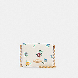 COACH C4556 Mini Wallet With Wild Meadow Print IM/CHALK MULTI
