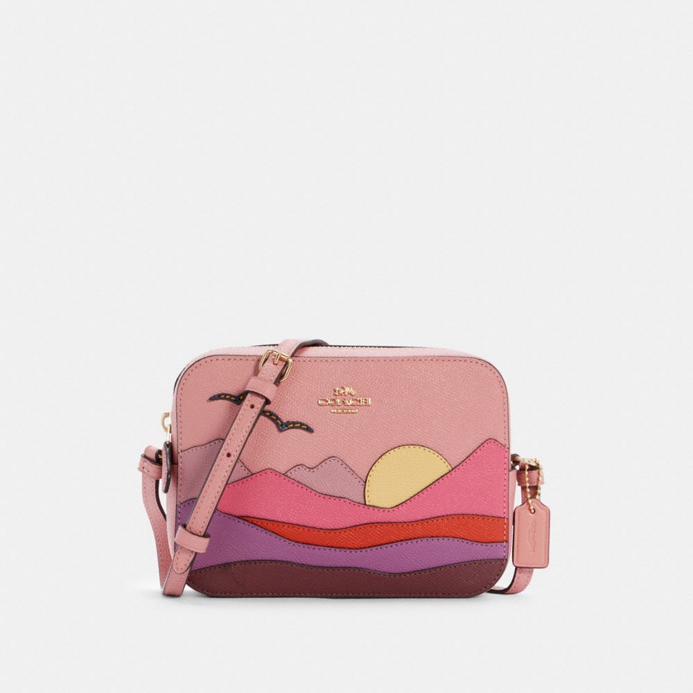 MINI CAMERA BAG WITH MOUNTAIN POSTCARD - IM/LIGHT BLUSH MULTI - COACH C4561