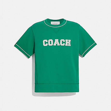 COACH Athleisure Sweatshirt In Organic Cotton - GREEN - C4617