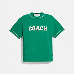 Athleisure Sweatshirt In Organic Cotton - GREEN - COACH C4617