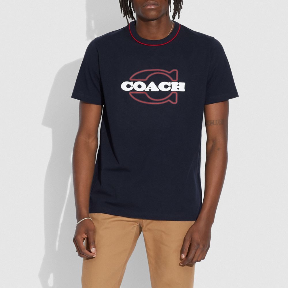 公式 Coach コーチ アスレジャー Tシャツ オーガニック コットン