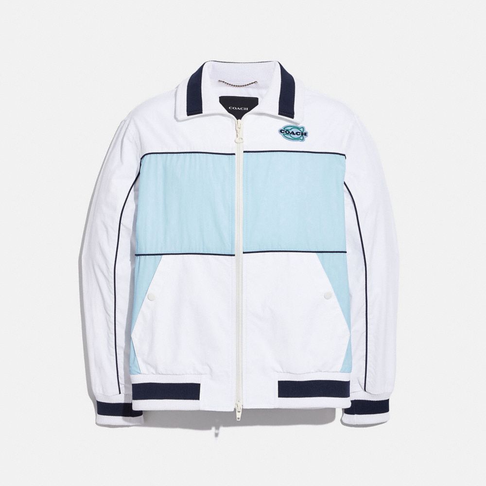 COACH Colorblock Mashup Windbreaker In Recycled Nylon - WHITE - C4650