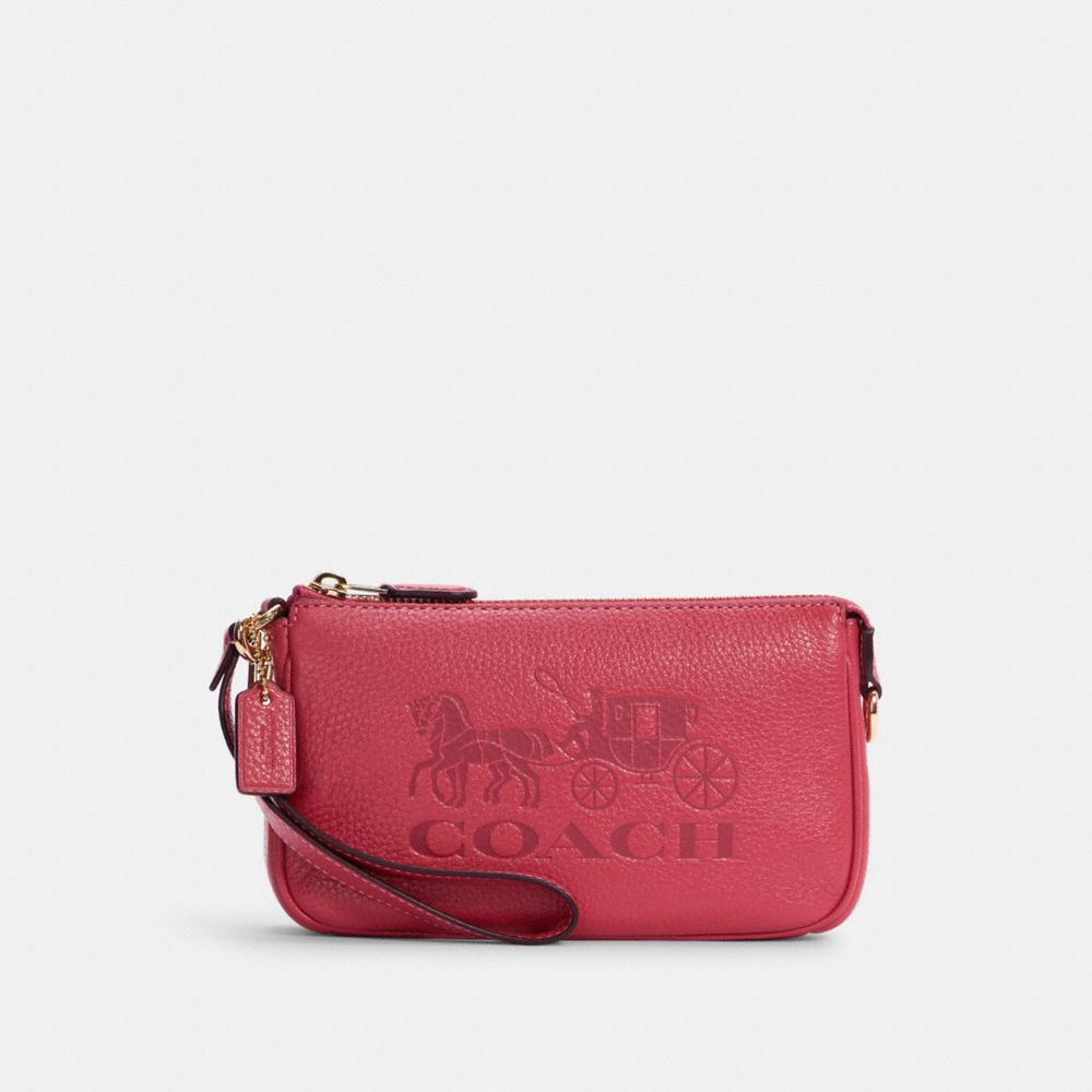 COACH Nolita 19 With Horse And Carriage - GOLD/STRAWBERRY HAZE - C4653