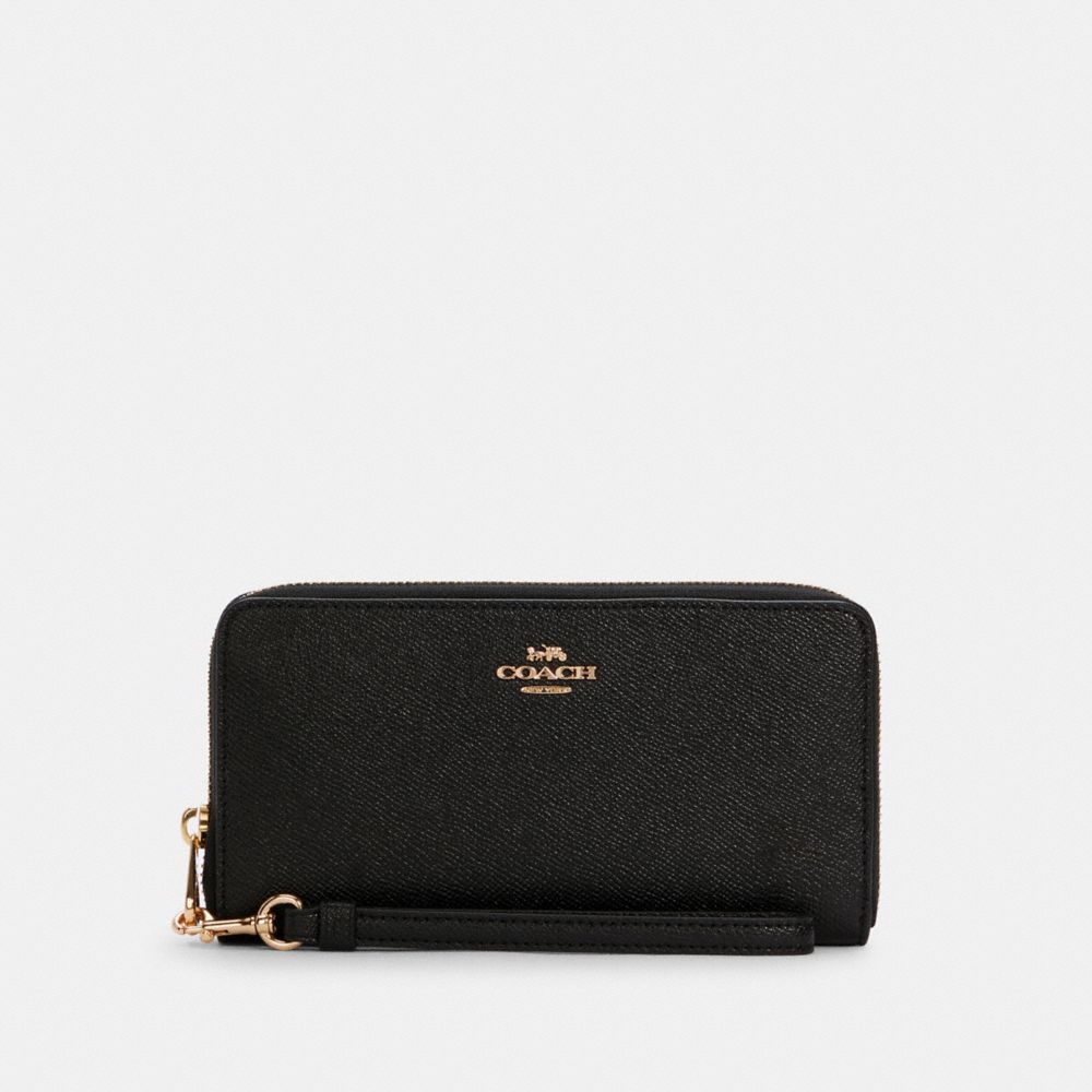 LONG ZIP AROUND WALLET - IM/BLACK - COACH C4666