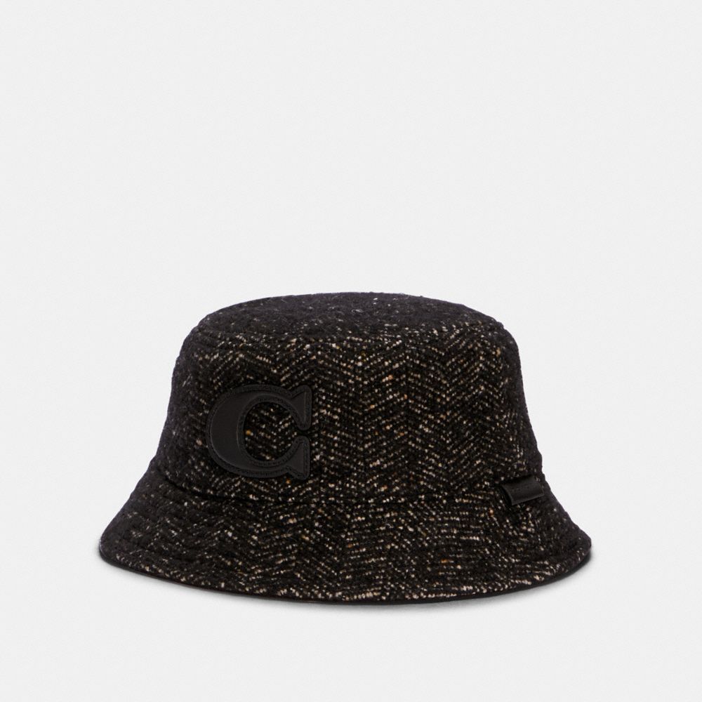 COACH C4671 - Herringbone Bucket Hat BLACK