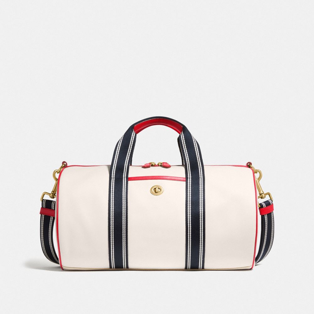 Duffle - C4674 - BRASS/CHALK ELECTRIC RED