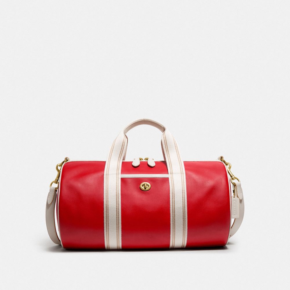 Duffle - C4674 - BRASS/ELECTRIC RED CHALK