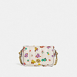 COACH C4685 - Dinky 18 With Quilting And Floral Print BRASS/CHALK