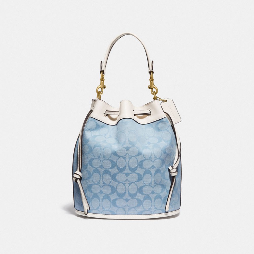 FIELD BUCKET BAG IN SIGNATURE CHAMBRAY