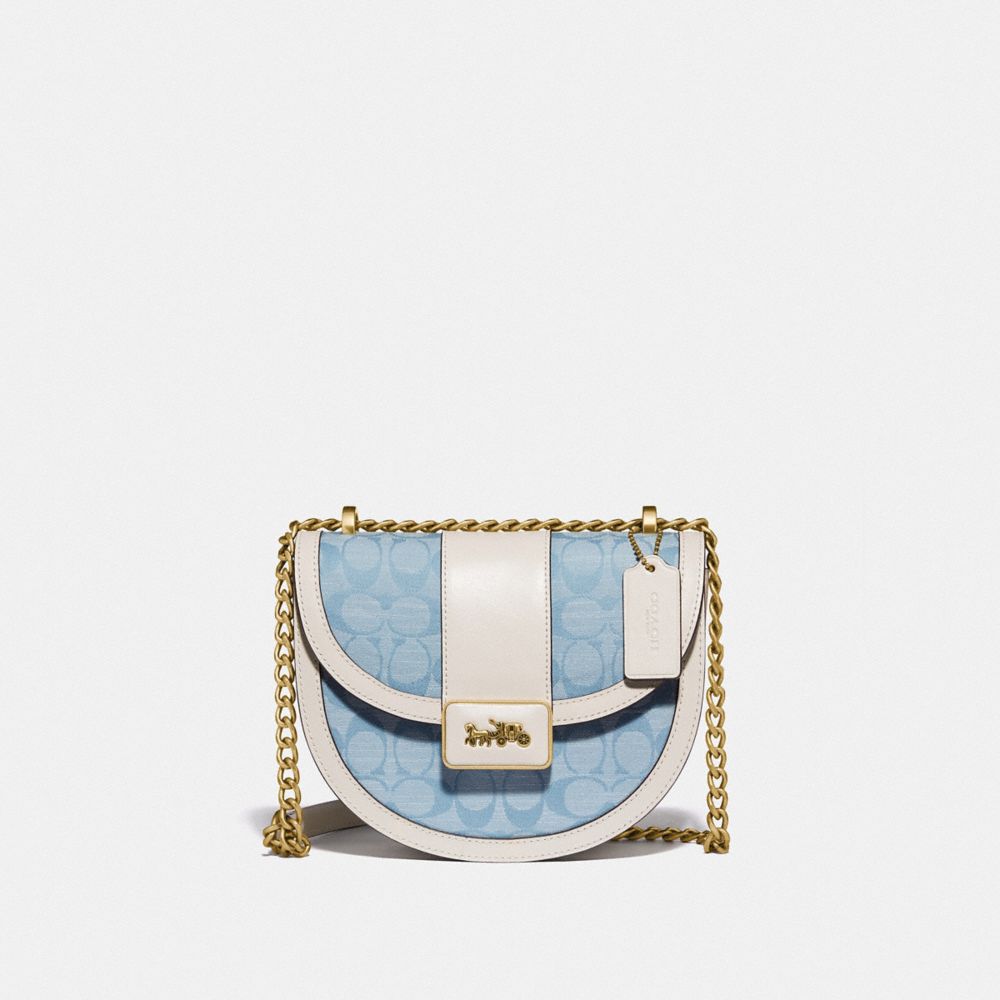 ALIE SADDLE BAG IN SIGNATURE CHAMBRAY
