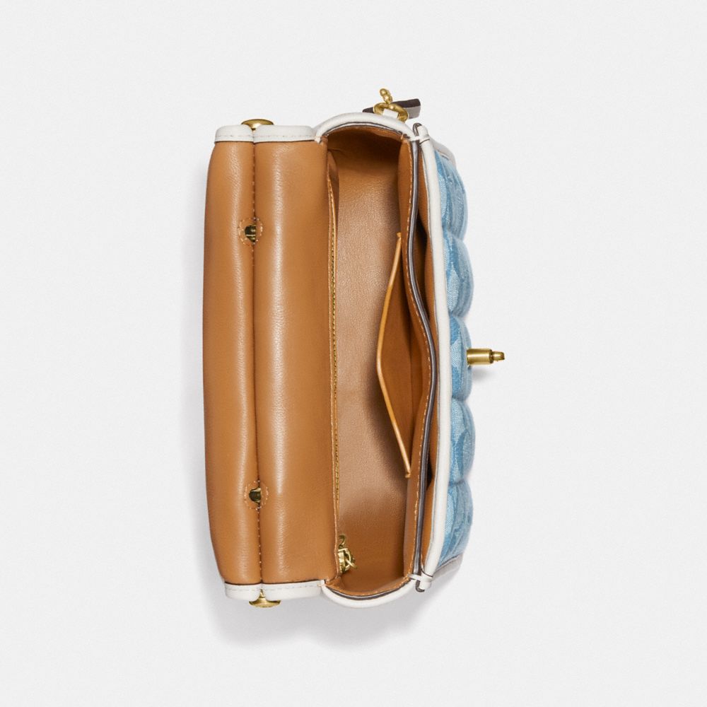 WILLIS TOP HANDLE 18 IN SIGNATURE CHAMBRAY WITH QUILTING