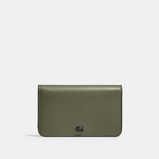 C4818 - Slim Card Case Pewter/Army Green