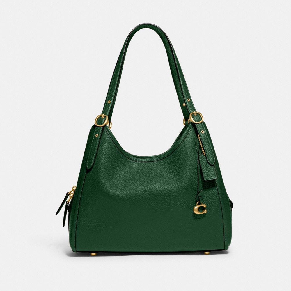 COACH C4824 Lori Shoulder Bag BRASS/DARK PINE