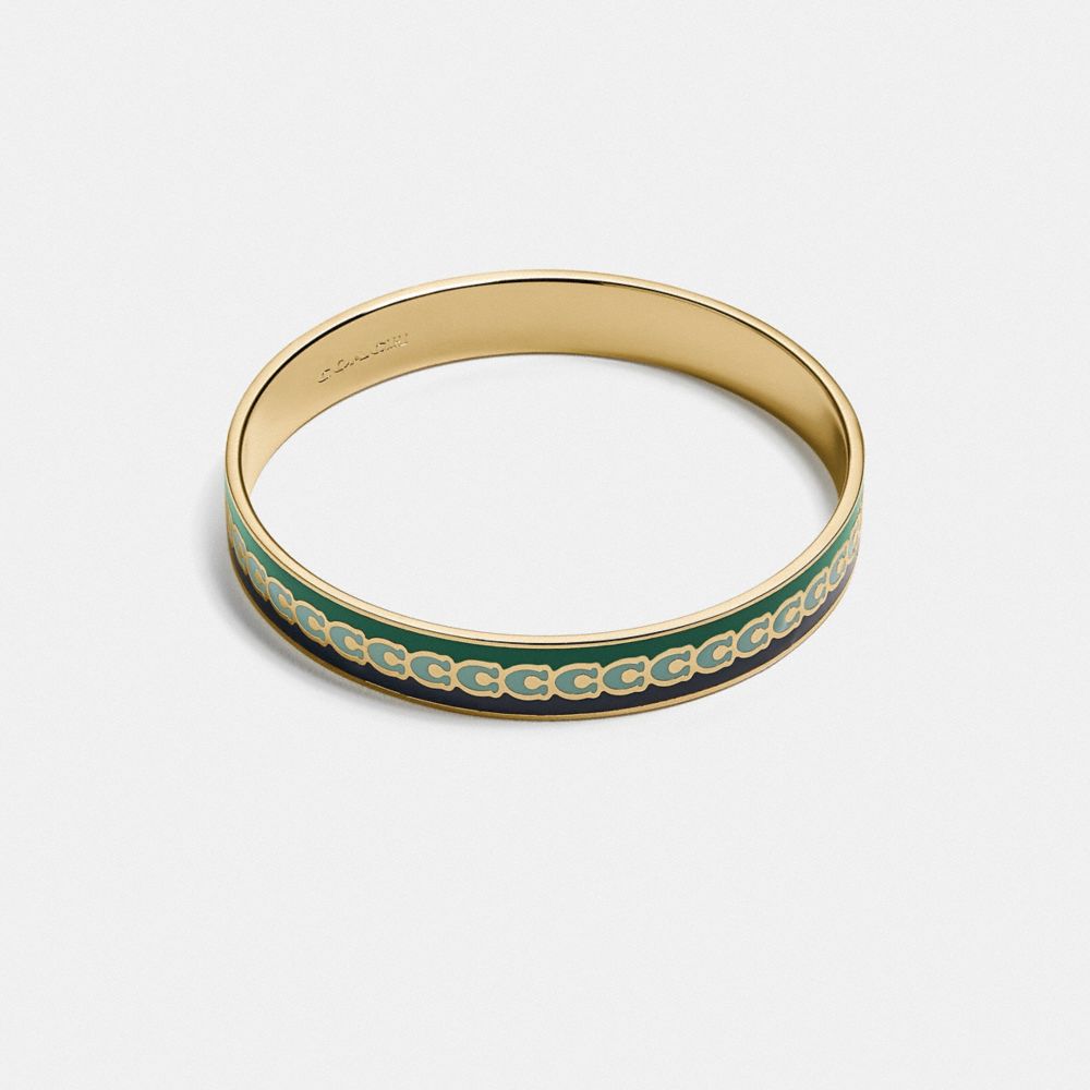 C4919 - Signature Bangle Gold/ Pink Multicolor