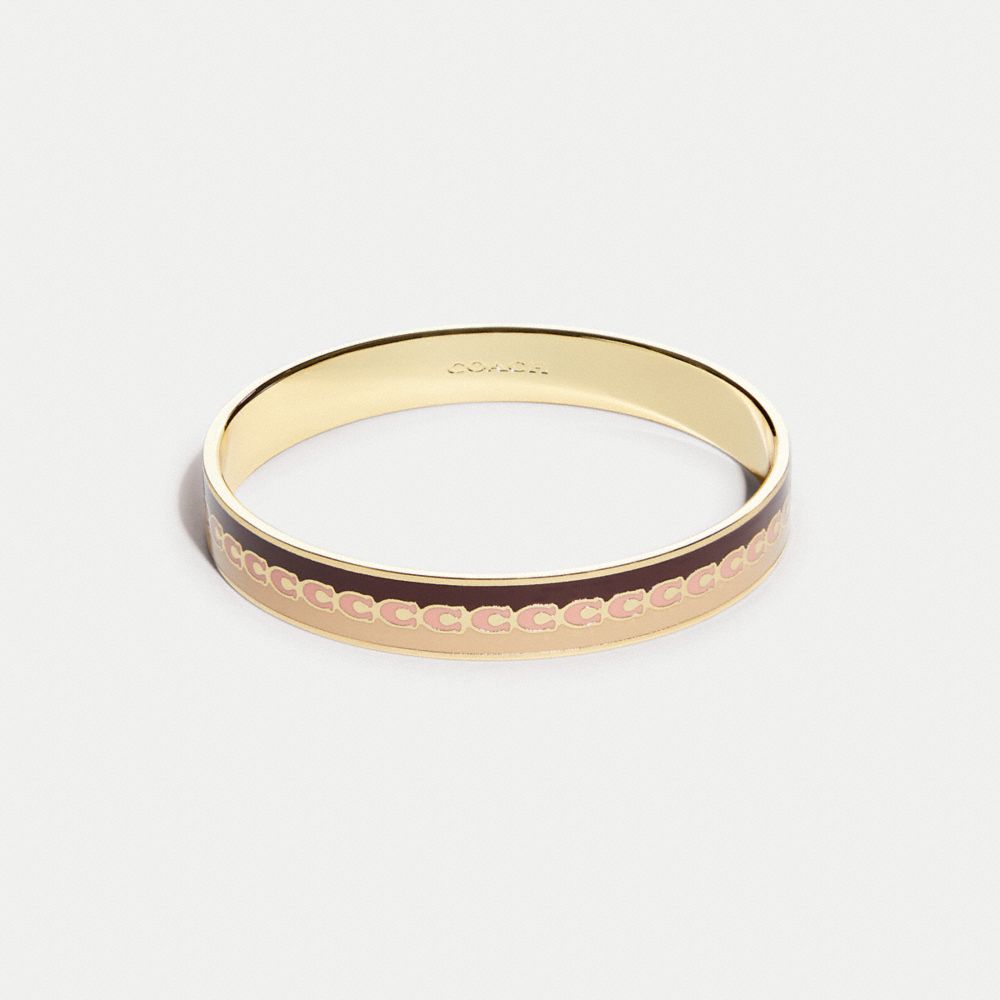 Signature Bangle - C4919 - Gold/ Pink Multicolor