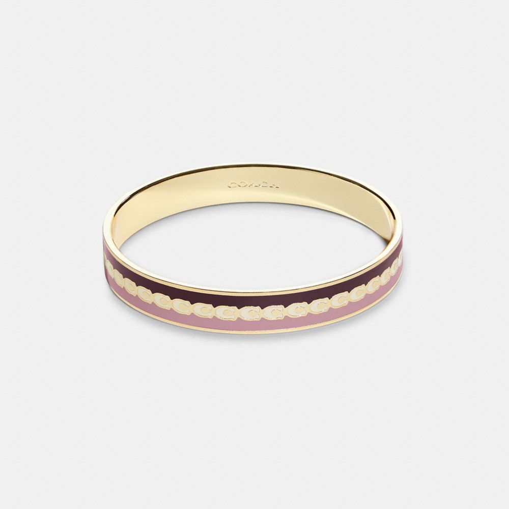 COACH C4919 Signature Bangle GOLD/RED SAND/CHALK