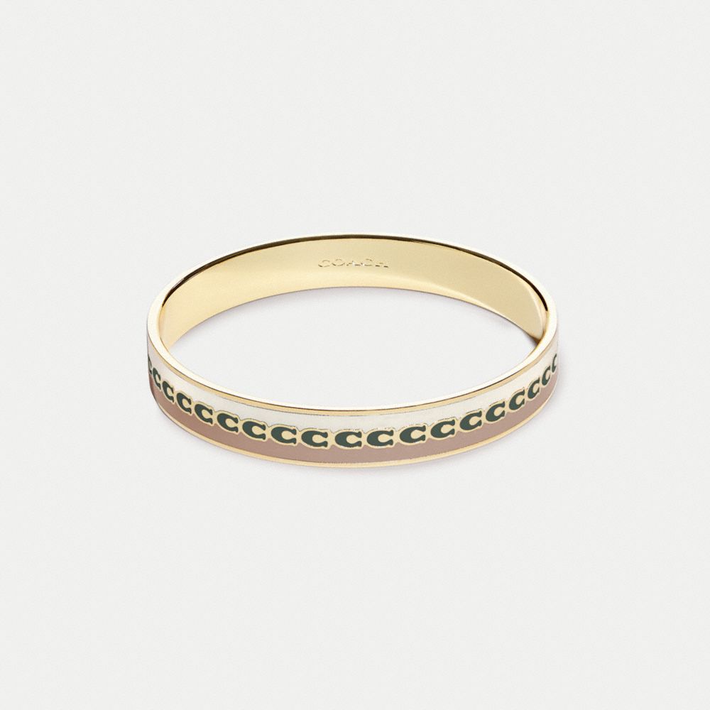 C4919 - Signature Bangle Gold/ Pink Multicolor