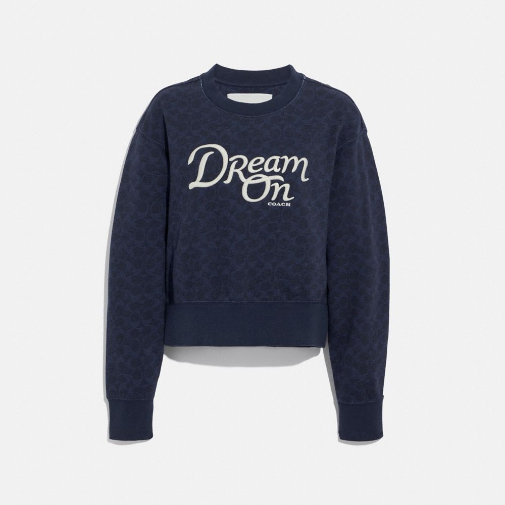 DREAM ON CREWNECK IN ORGANIC COTTON