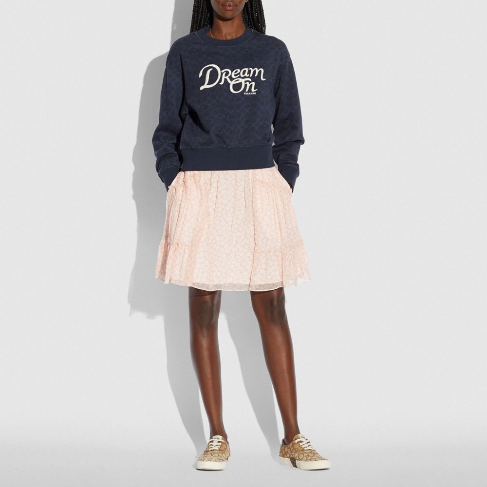 DREAM ON CREWNECK IN ORGANIC COTTON