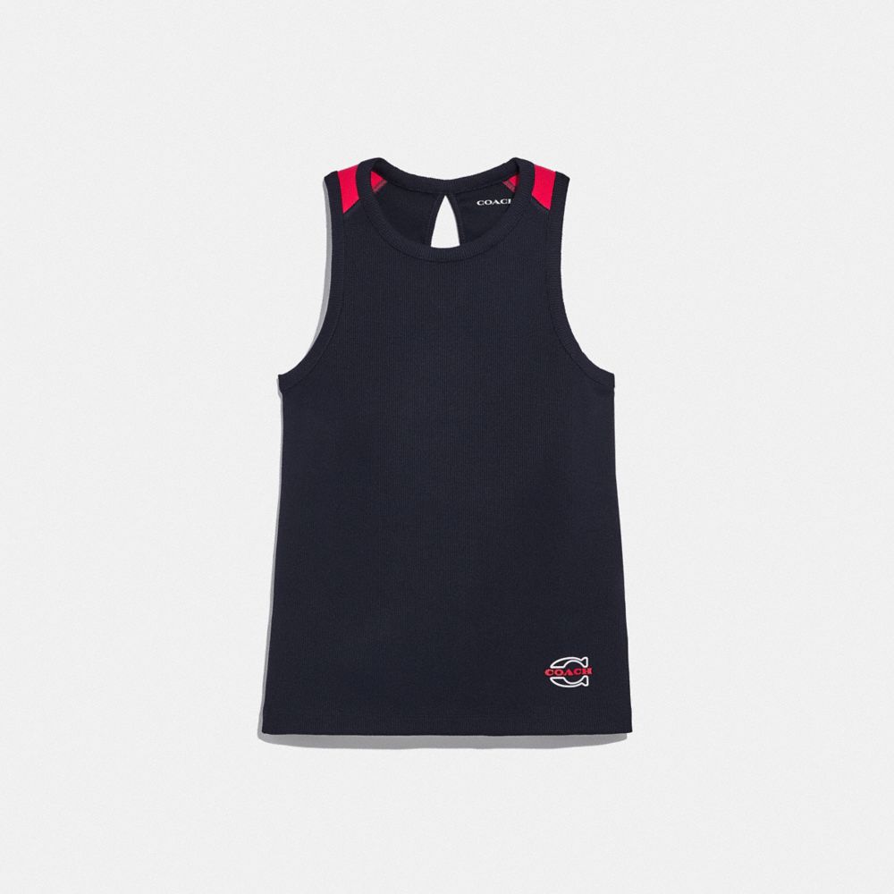 RIB HALTERNECK TANK TOP