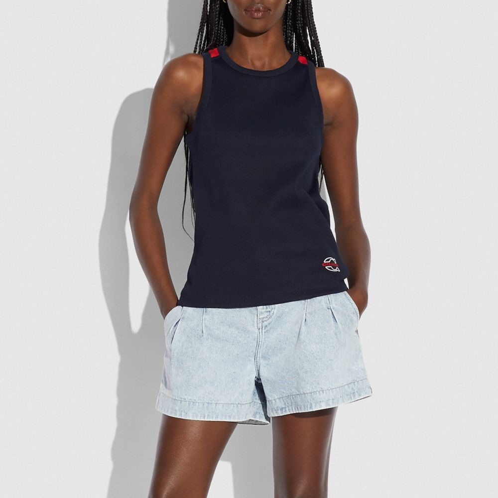 RIB HALTERNECK TANK TOP