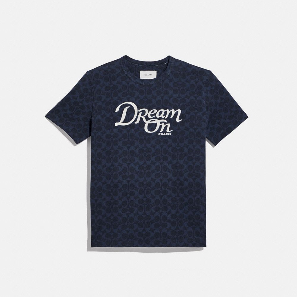 COACH C4970 Dream T Shirt In Organic Cotton Navy