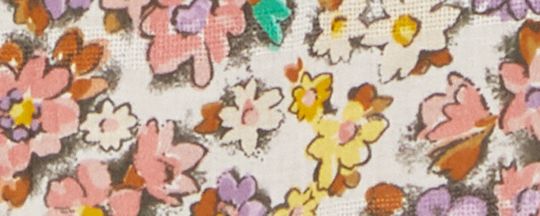 PRINTED BRODERIE ANGLAISE BIB SHIRT-Purple/Green