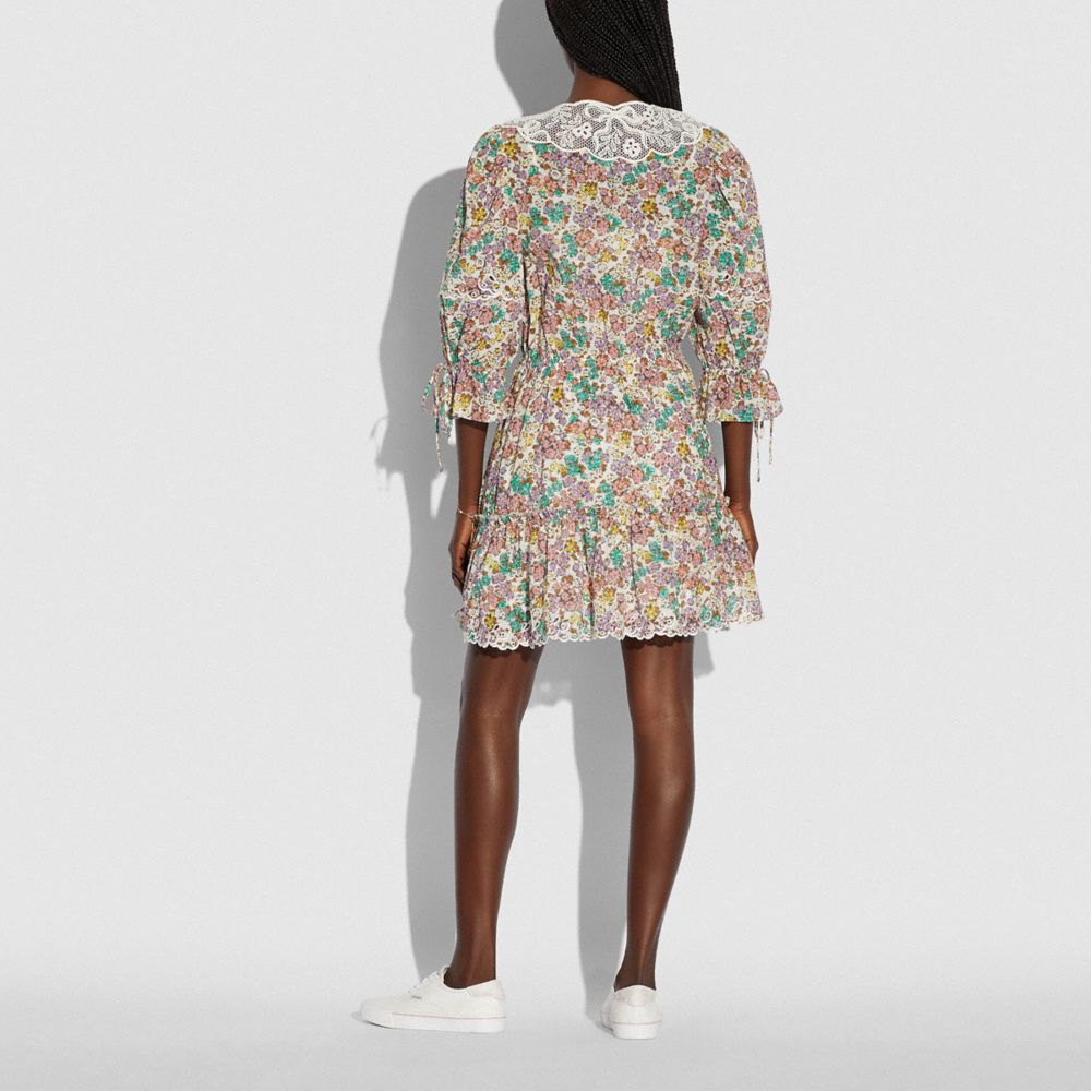 PRINTED MINI TIERED DRESS