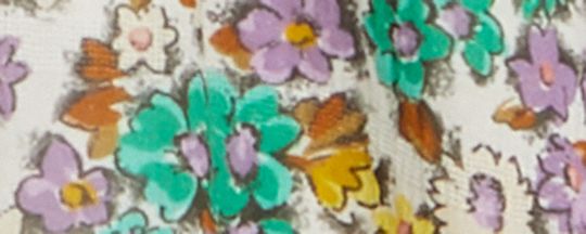 PRINTED MINI TIERED DRESS-Purple/Green