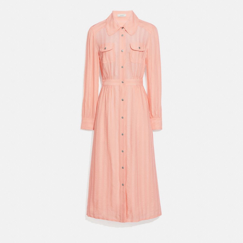 LONG STRIPED VISCOSE DRESS