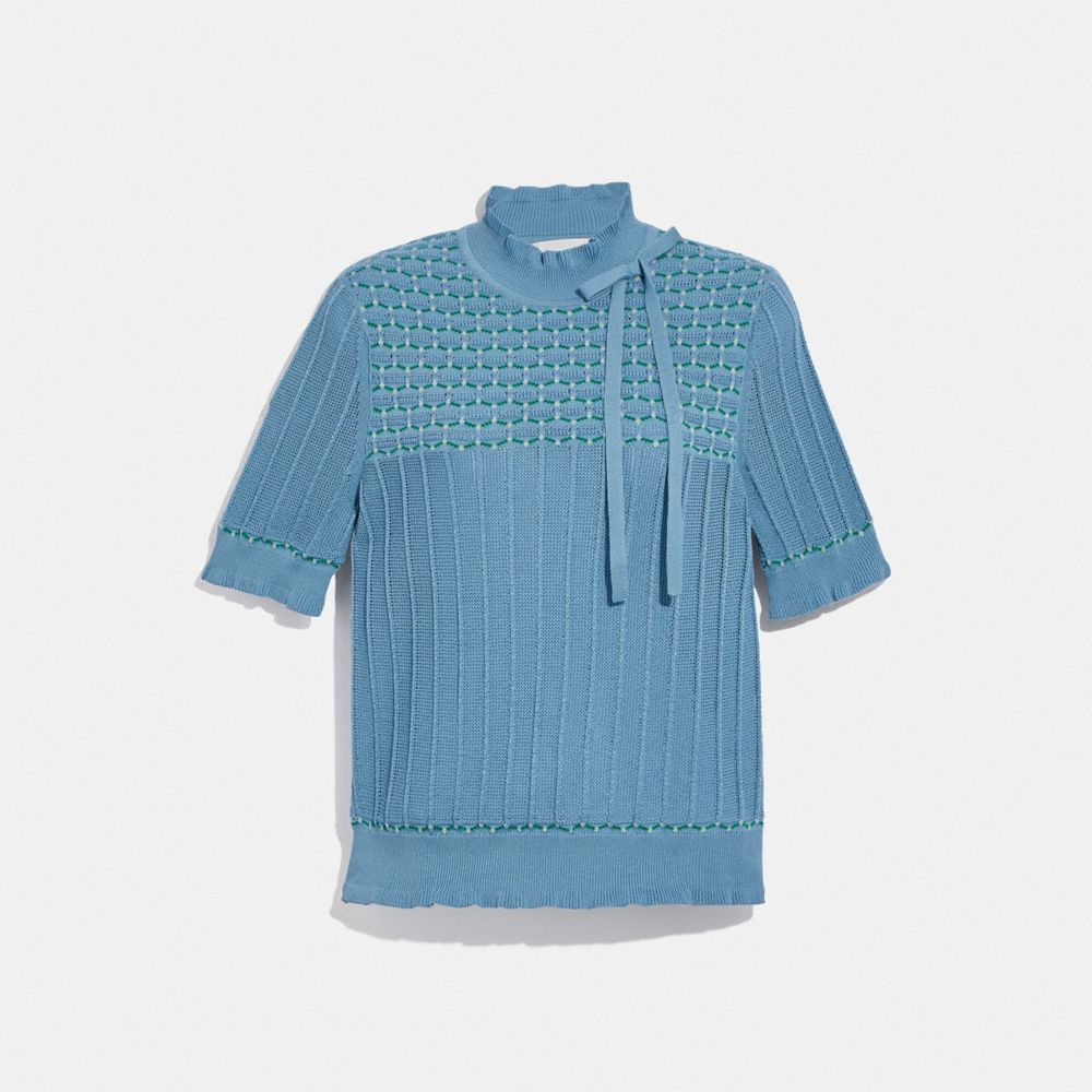 TEXTURED JACQUARD SWEATER